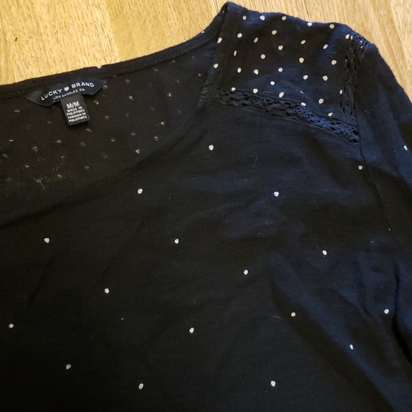 Lucky Brand polka dot top sz N - Picture 2 of 4